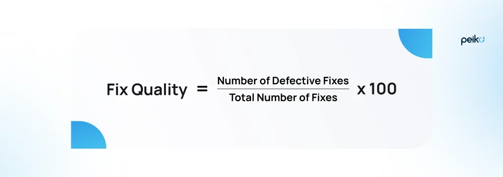 fix quality index is one of the software quality metrics fix quality index is one of the software testing quality metrics
