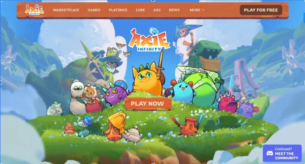 Axie Infinity Axie Infinity's screenshot of the interface