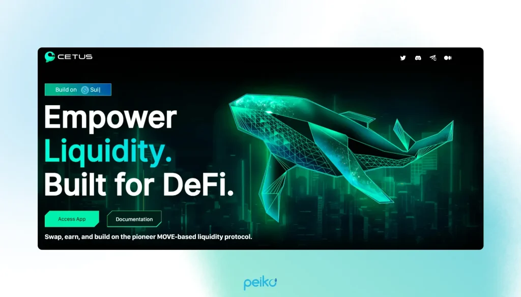 Cetus built on one of the top blockchain platforms