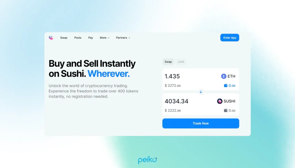 SushiSwap app built on the Fantom framework