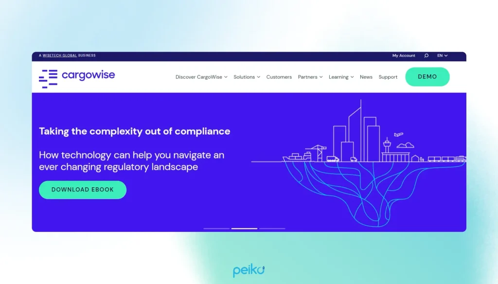 Cargowise app built on the Corda framework