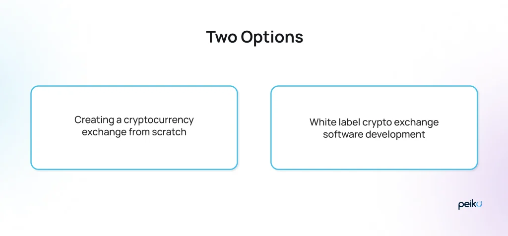 Options of how to start a crypto exchange Options of how to start a crypto exchange business