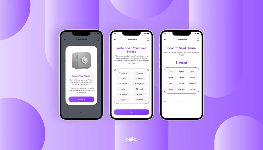  great non custodial wallet created by Peiko