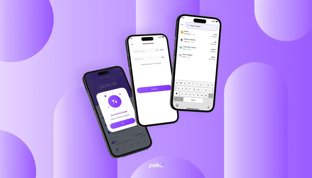 non custodial wallet created by Peiko
