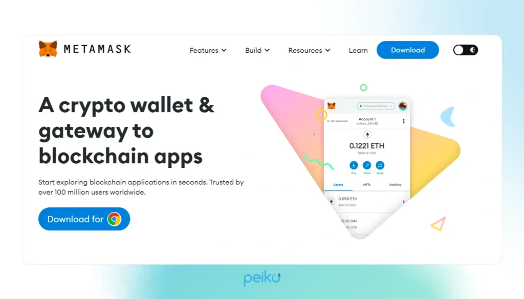 MetaMask is a popular cryptocurrency wallet app