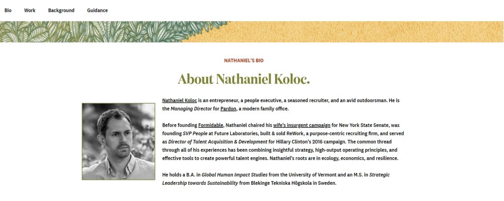 Example of a static website Example of a static website in the form of a blog