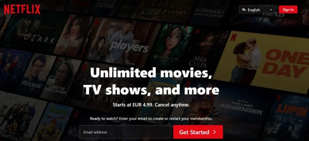 Example of a dynamic website Netflix is an example of a dynamic website