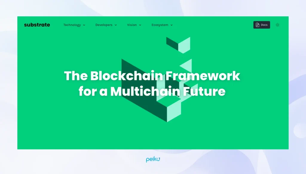 Substrate blockchain development framework Substrate main page