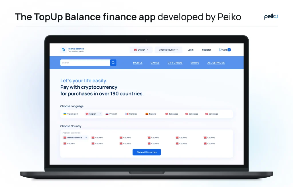 finance app developed by Peiko finance app with payment integrations developed by Peiko