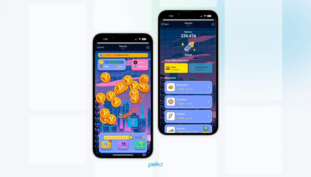 Yescoin tap to earn crypto app