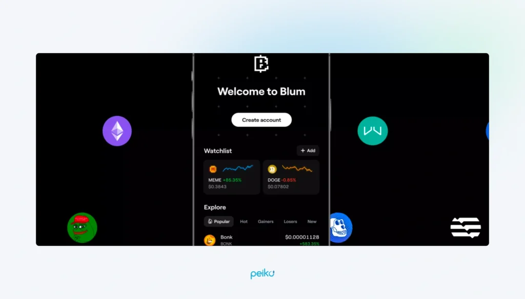 Blum tap to earn crypto app