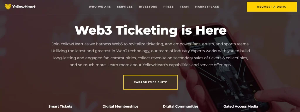 YellowHeart is one of the top NFT ticketing companies YellowHeart is one of the best NFT ticketing companies