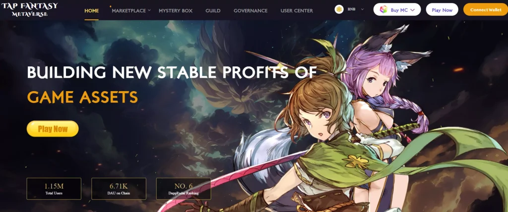 Tap Fantasy is one of the best crypto Telegram games