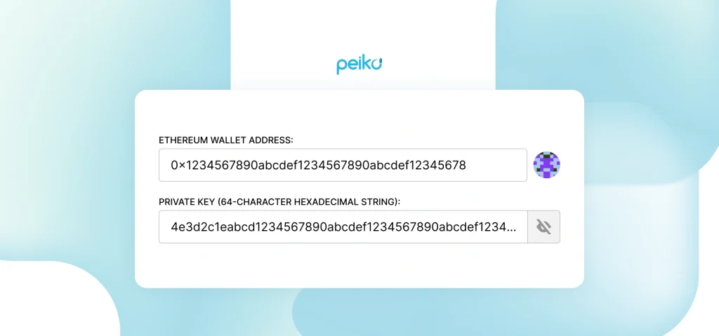 Eth wallet address and private key An example of Eth wallet adress and private key