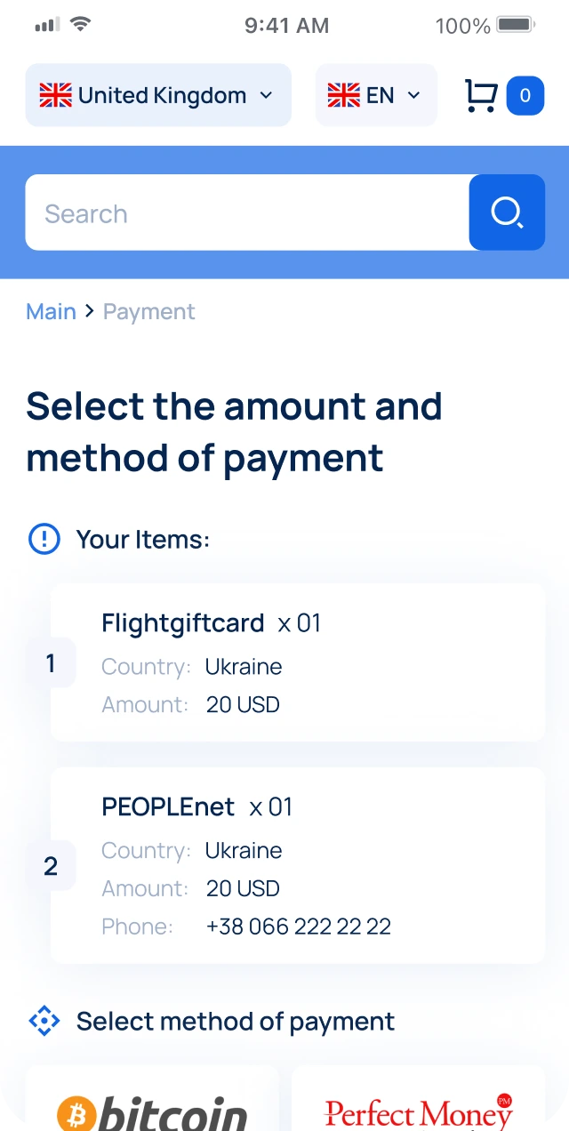 TopUp Balance