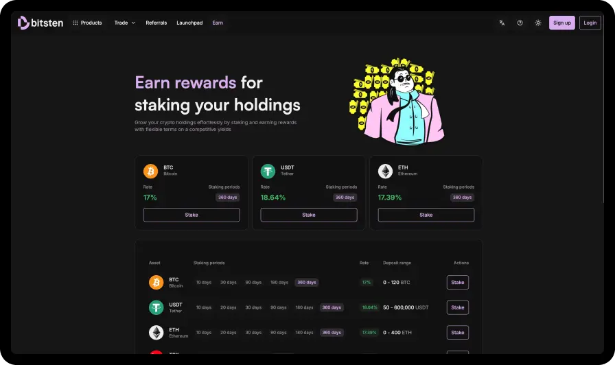 Bitsten Case: White-Label Solution for Launch Blockchain Projects - Peiko