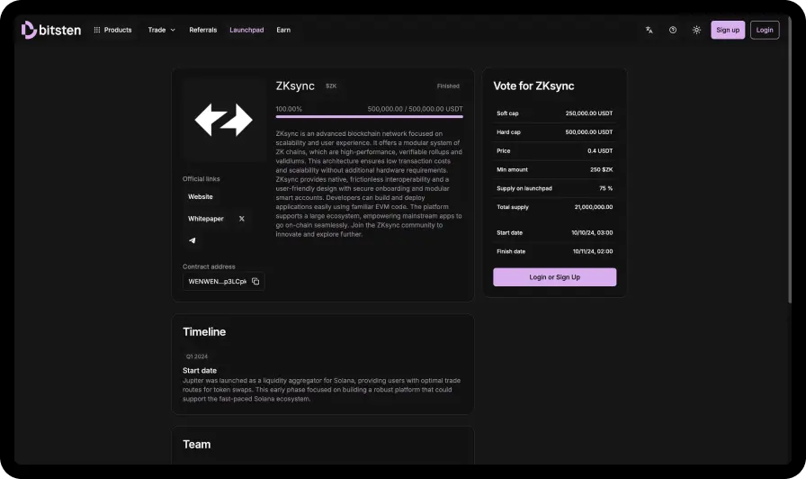 Bitsten Case: White-Label Solution for Launch Blockchain Projects - Peiko