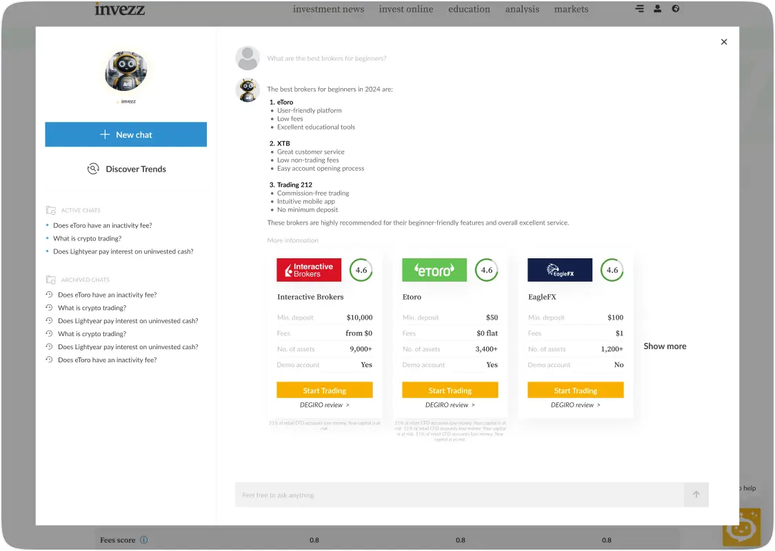 Invezz UX/UI Redesign: Modern Aesthetics - Peiko