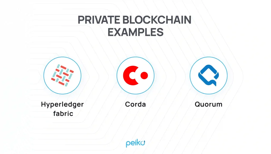 examples of private blockchain platforms