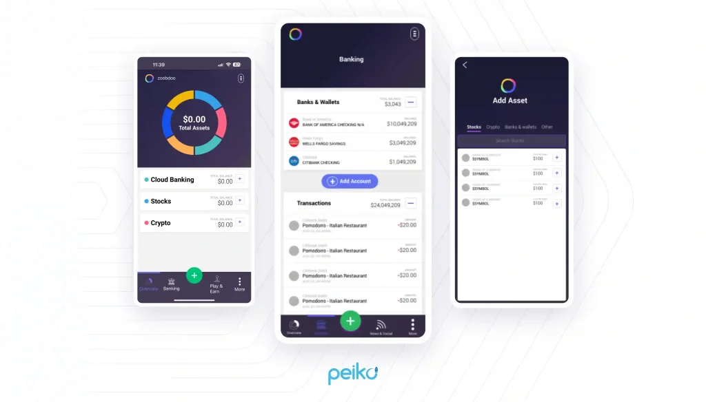 Mobile app for tracking all financial operations