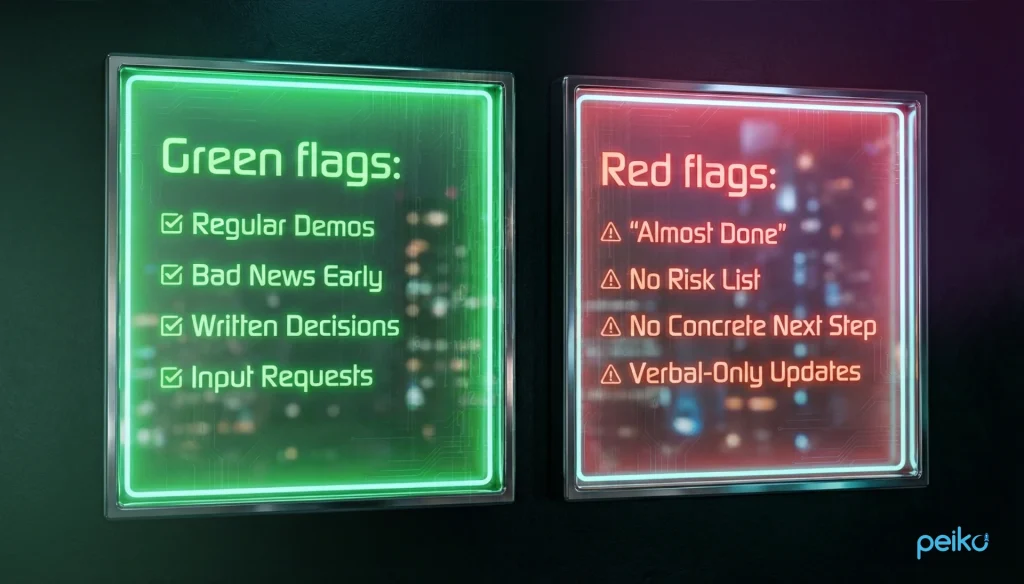 Red & green flags of a software development partner