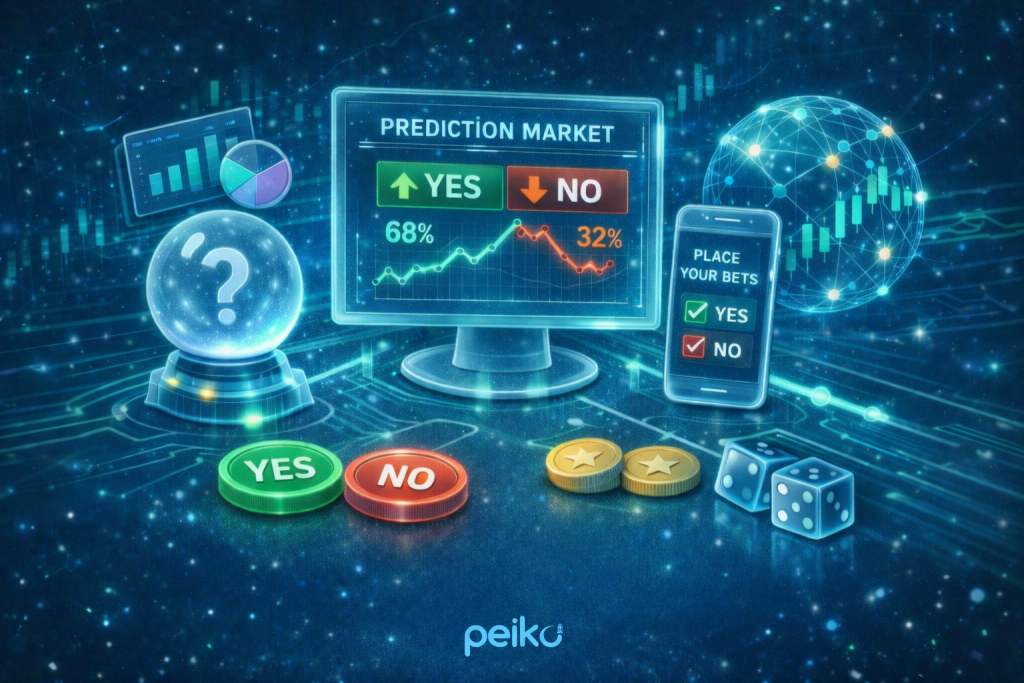 Prediction market software on screens